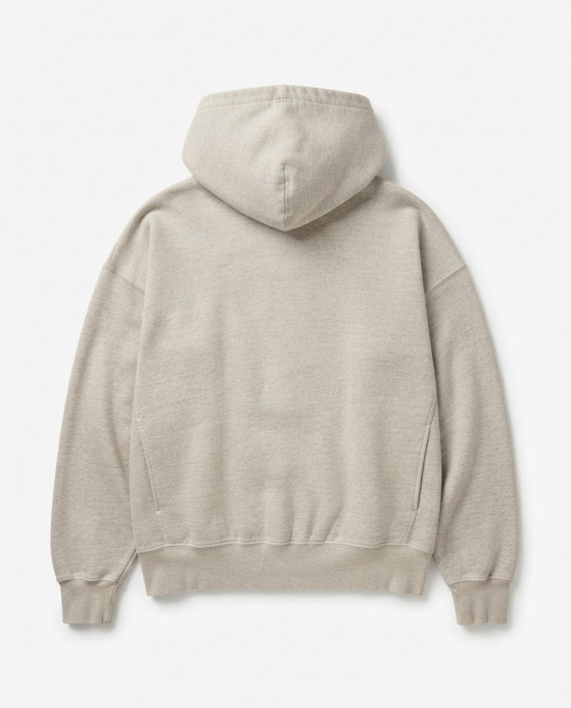 Vintage Collegiate Chenille "Z" Patch Hoodie – Oatmeal Heather Gray (Retro Streetwear)