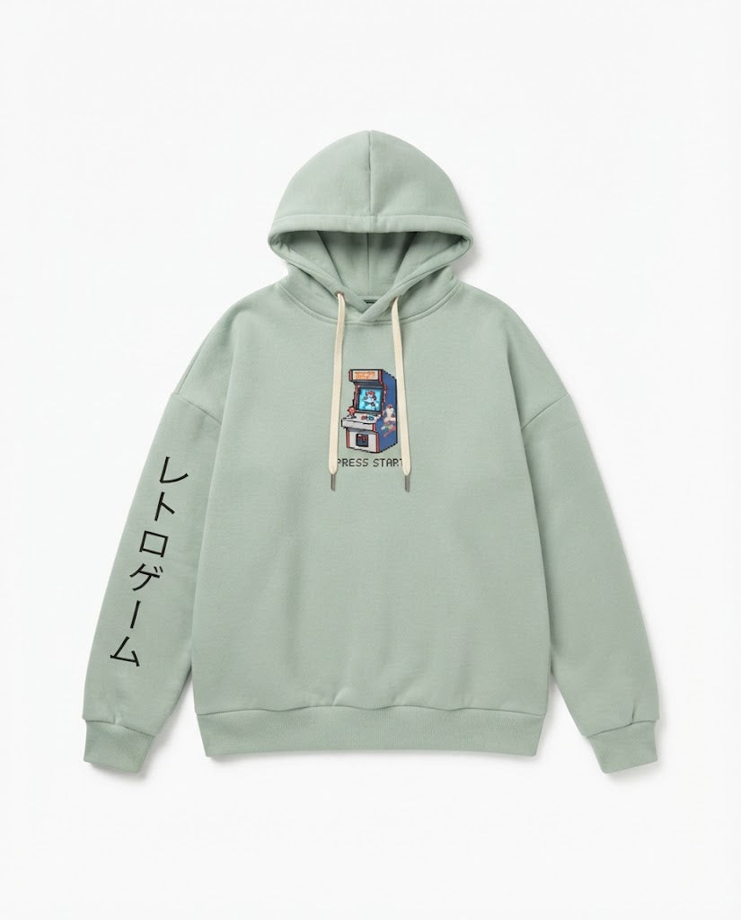 Gen-Z Retro Arcade Graphic Hoodie