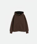 Sweat à capuche oversize épais marron