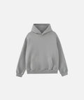 Sweat à capuche oversize épais gris acier