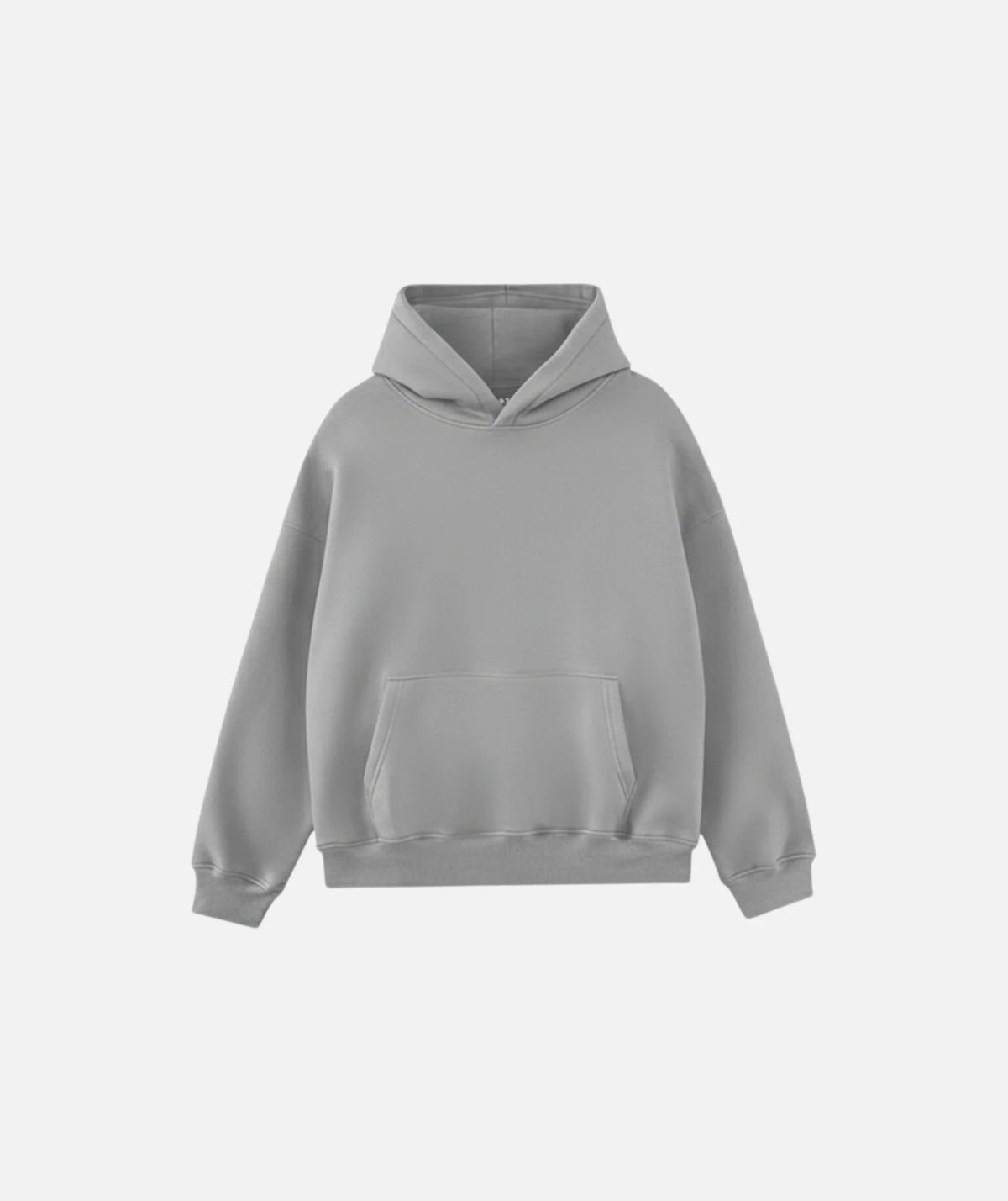 Sweat à capuche oversize épais gris acier